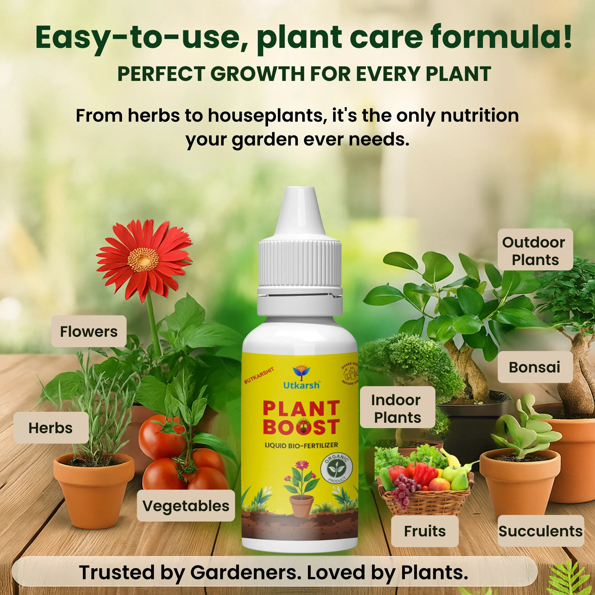 Plant Boost - Liquid Bio Fertilizer, Organic Growth Booster for Faster, Healthier Home Garden Plants, Ideal for Vegetables, Flowers, Herbs & Promotes Healthy Roots (Pack of 3 of 50 ml) - Image 6