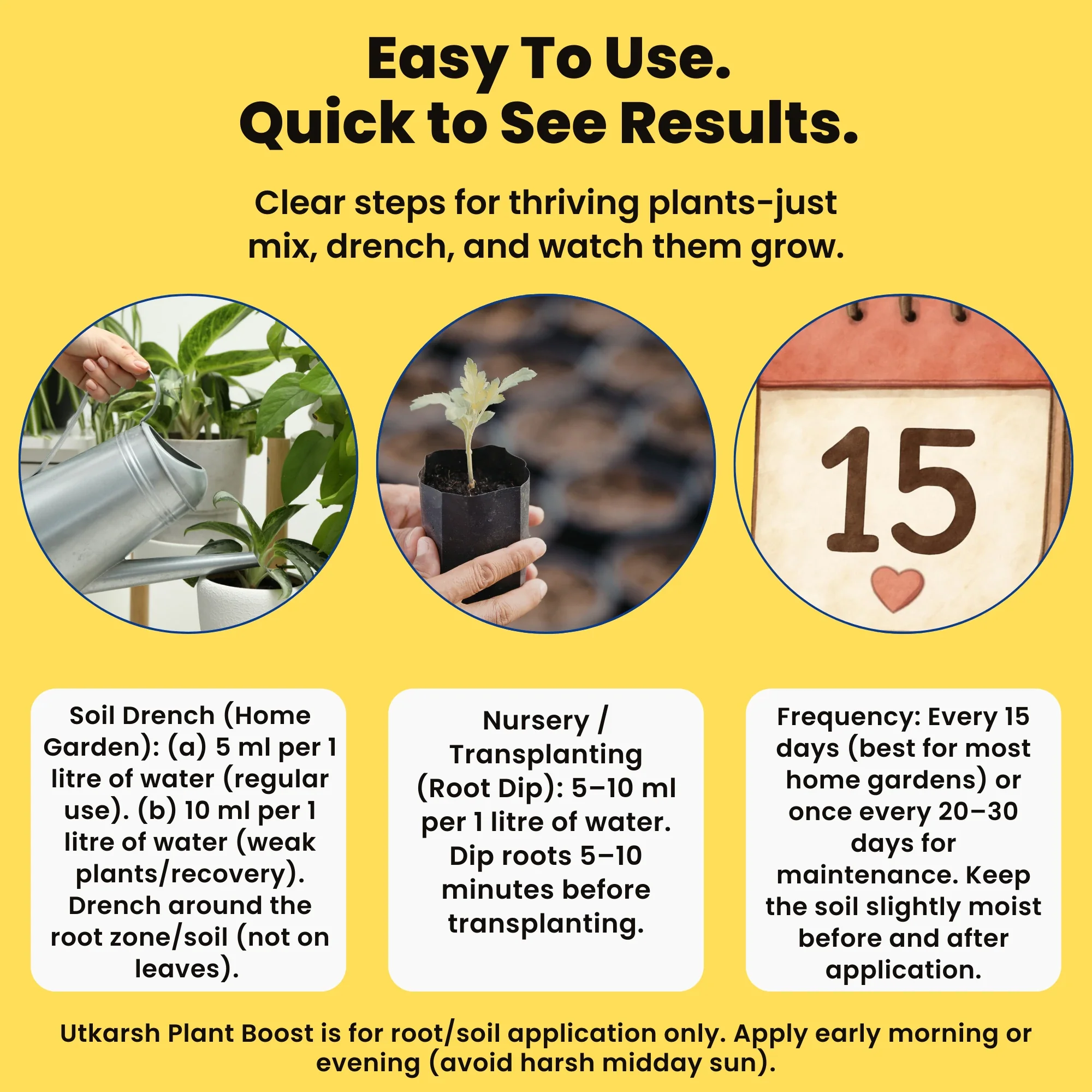 Plant Boost - Liquid Bio Fertilizer, Organic Growth Booster for Faster, Healthier Home Garden Plants, Ideal for Vegetables, Flowers, Herbs & Promotes Healthy Roots (Pack of 3 of 50 ml) - Image 7