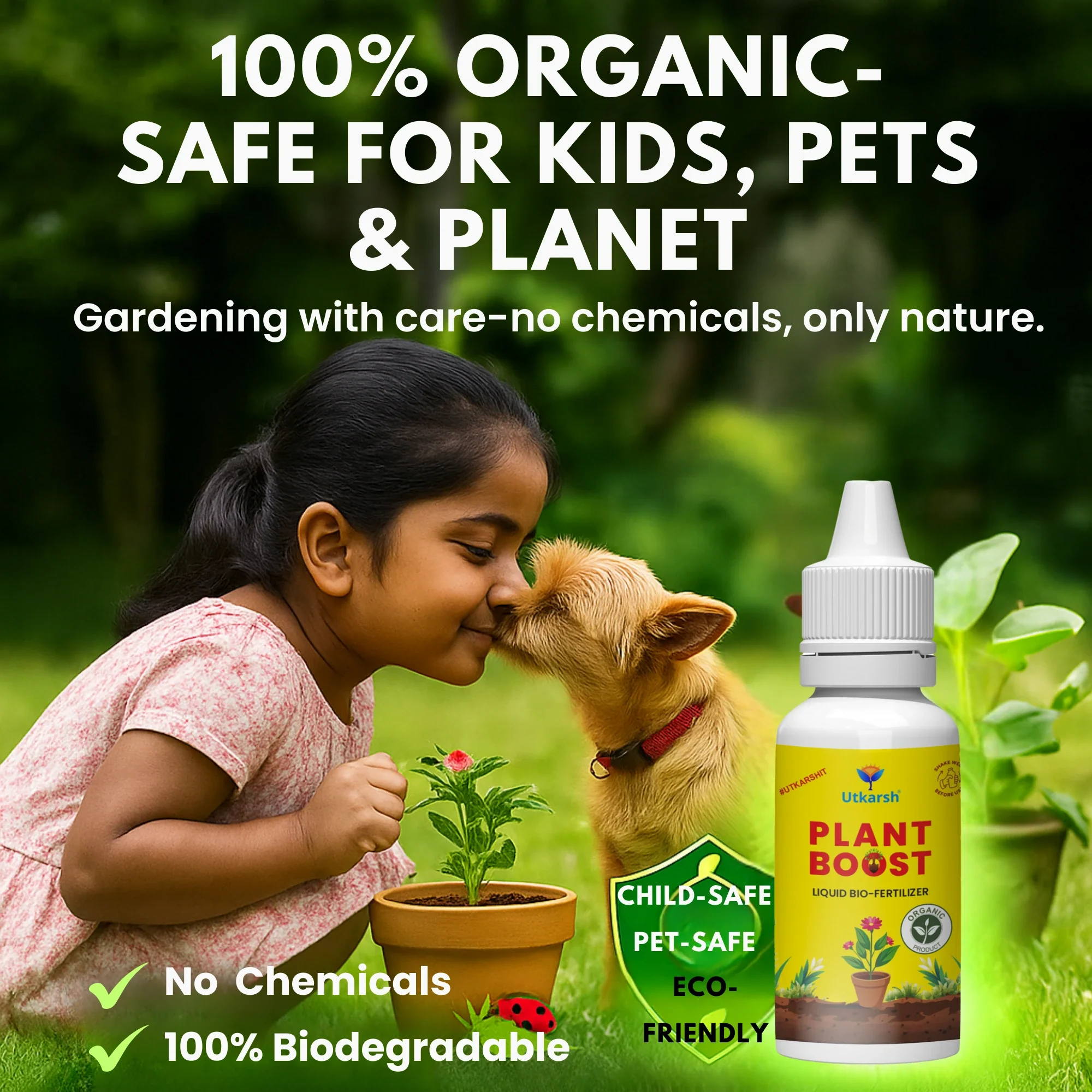 Plant Boost - Liquid Bio Fertilizer, Organic Growth Booster for Faster, Healthier Home Garden Plants, Ideal for Vegetables, Flowers, Herbs & Promotes Healthy Roots (Pack of 3 of 50 ml) - Image 8