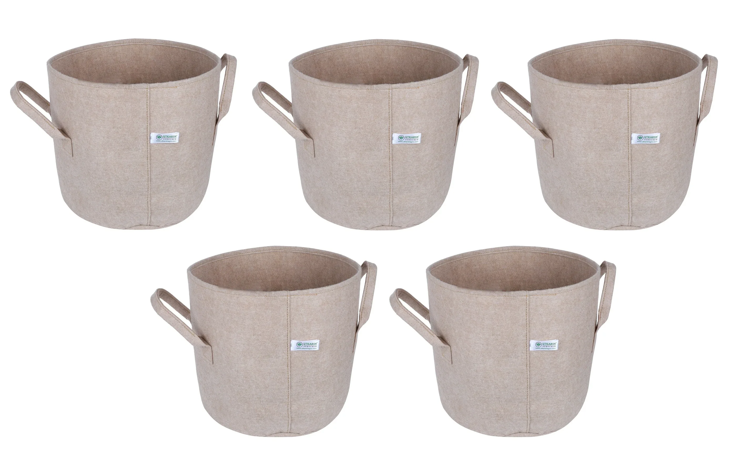 400 GSM Geo Textile Fabric Growbags- Beige, Pack of 5 - Image 11