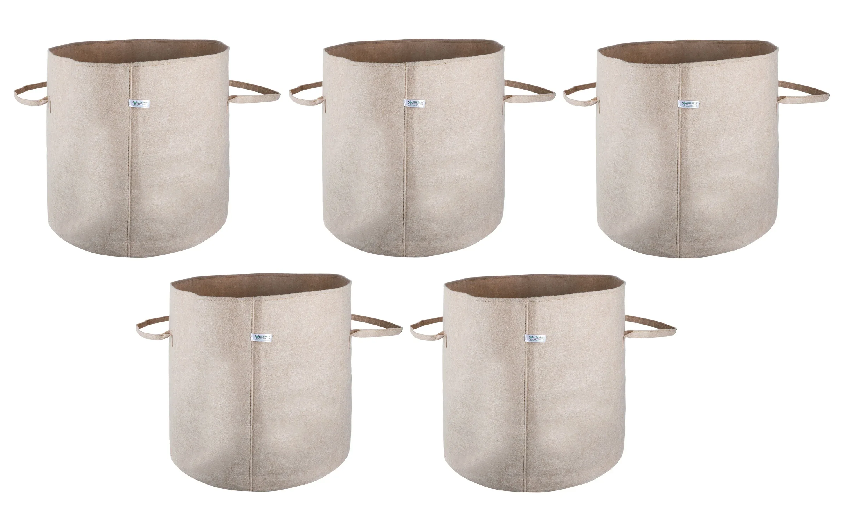 400 GSM Geo Textile Fabric Growbags- Beige, Pack of 5 - Image 14