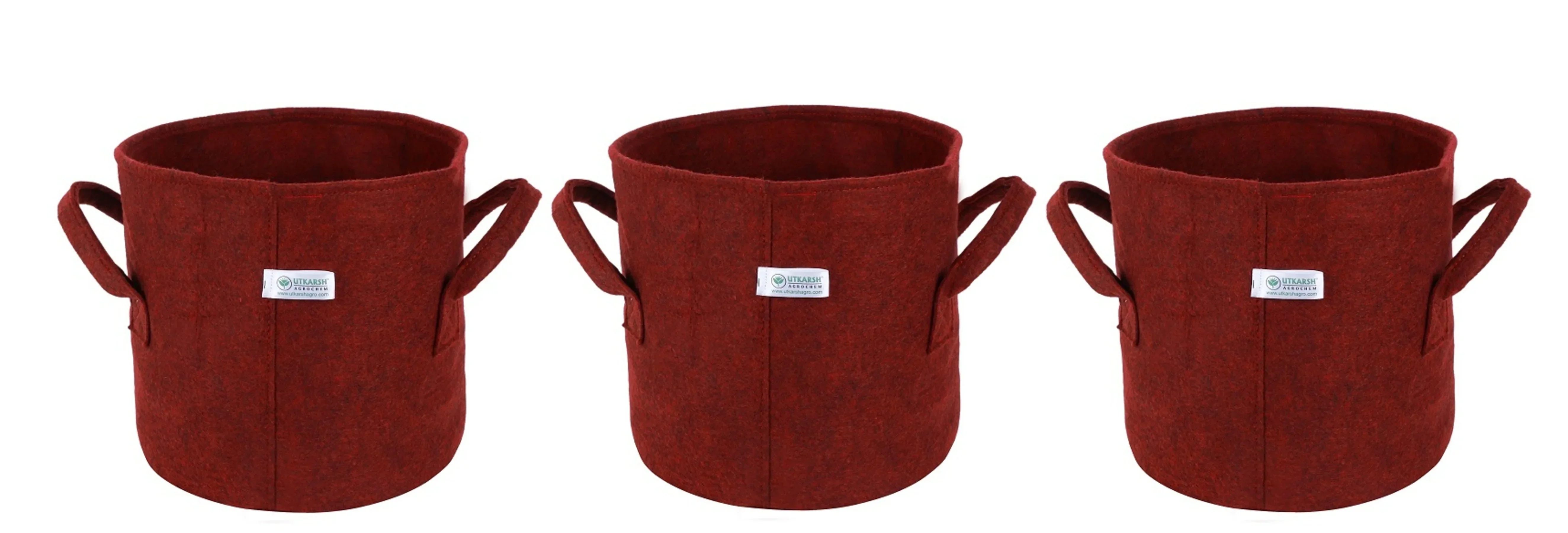 400 GSM Geotextile Fabric Growbags- Maroon, Pack of 3 - Image 10