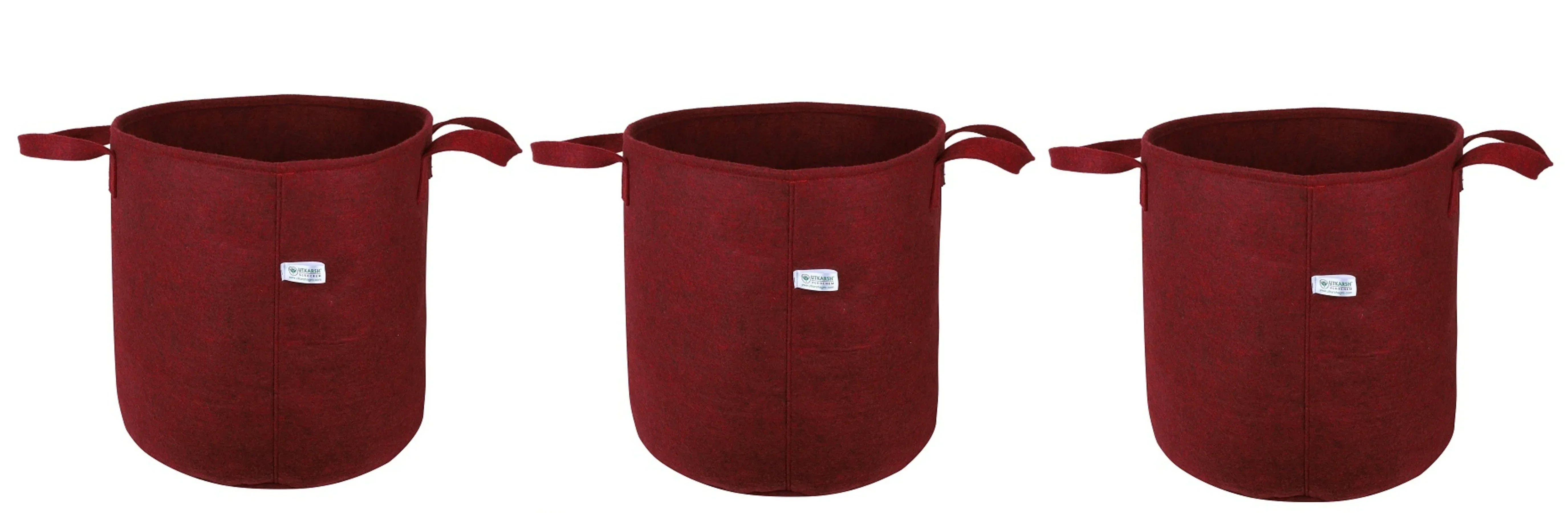 400 GSM Geotextile Fabric Growbags- Maroon, Pack of 3 - Image 12