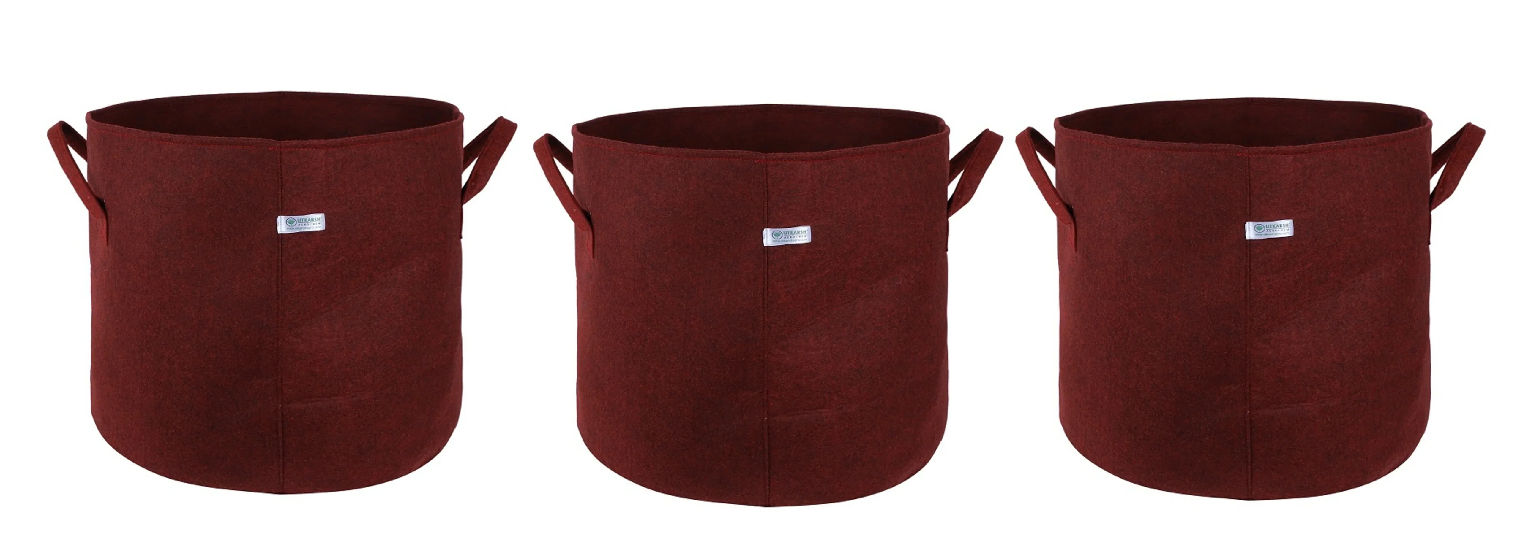 400 GSM Geotextile Fabric Growbags- Maroon, Pack of 3 - Image 13