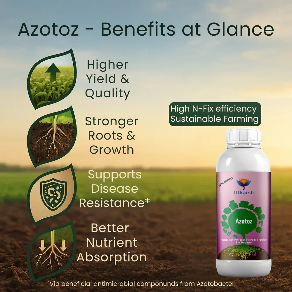 Azotobacter - Nitrogen Fixing Microbes, Liquid Bio Fertilizer for Plants Growth, Increases Soil Structure & Fertility, Yields & Nutrient uptake | Azotoz - Image 4
