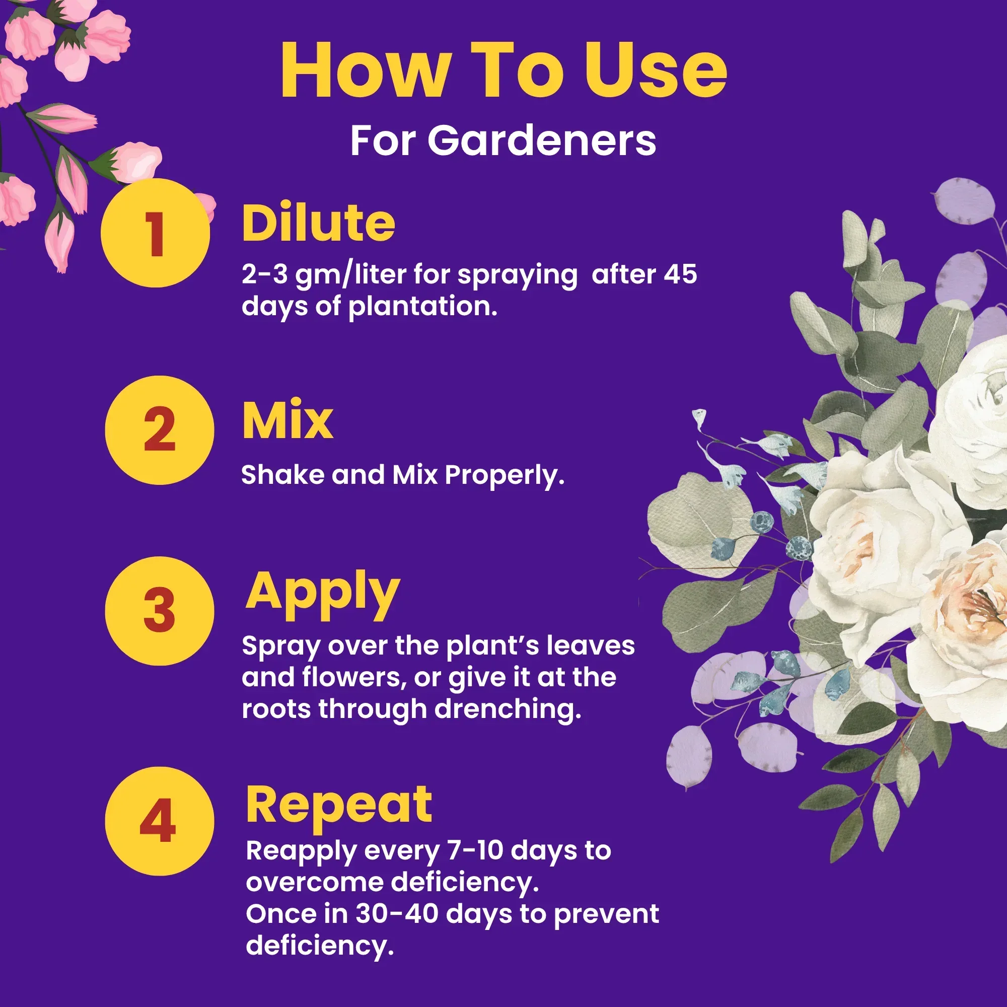 Boron 20% Micronutrient Fertilizer for Plants – Boosts Vegetable, Fruit & Flower Growth | 100% Water Soluble Boron EDTA Chelated Powder for Healthy Garden Plants | (Disodium Octaborate Tetrahydrate) BeShape - Image 6