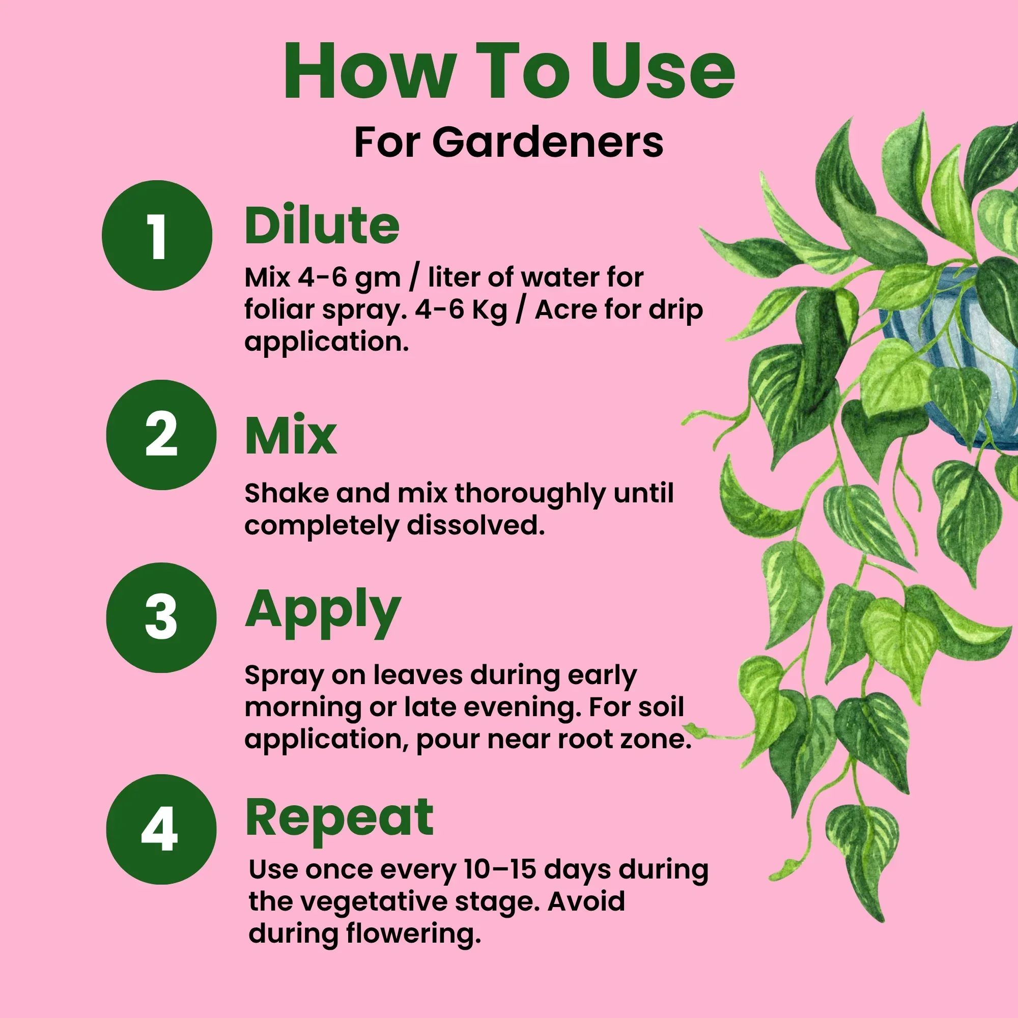 Calcium Nitrate Fertilizer for Plants Home Garden | 100% Water Soluble Foliar Spray Nutrition, Promotes & Boosts Healthy Flower and Fruit Growth - Image 4