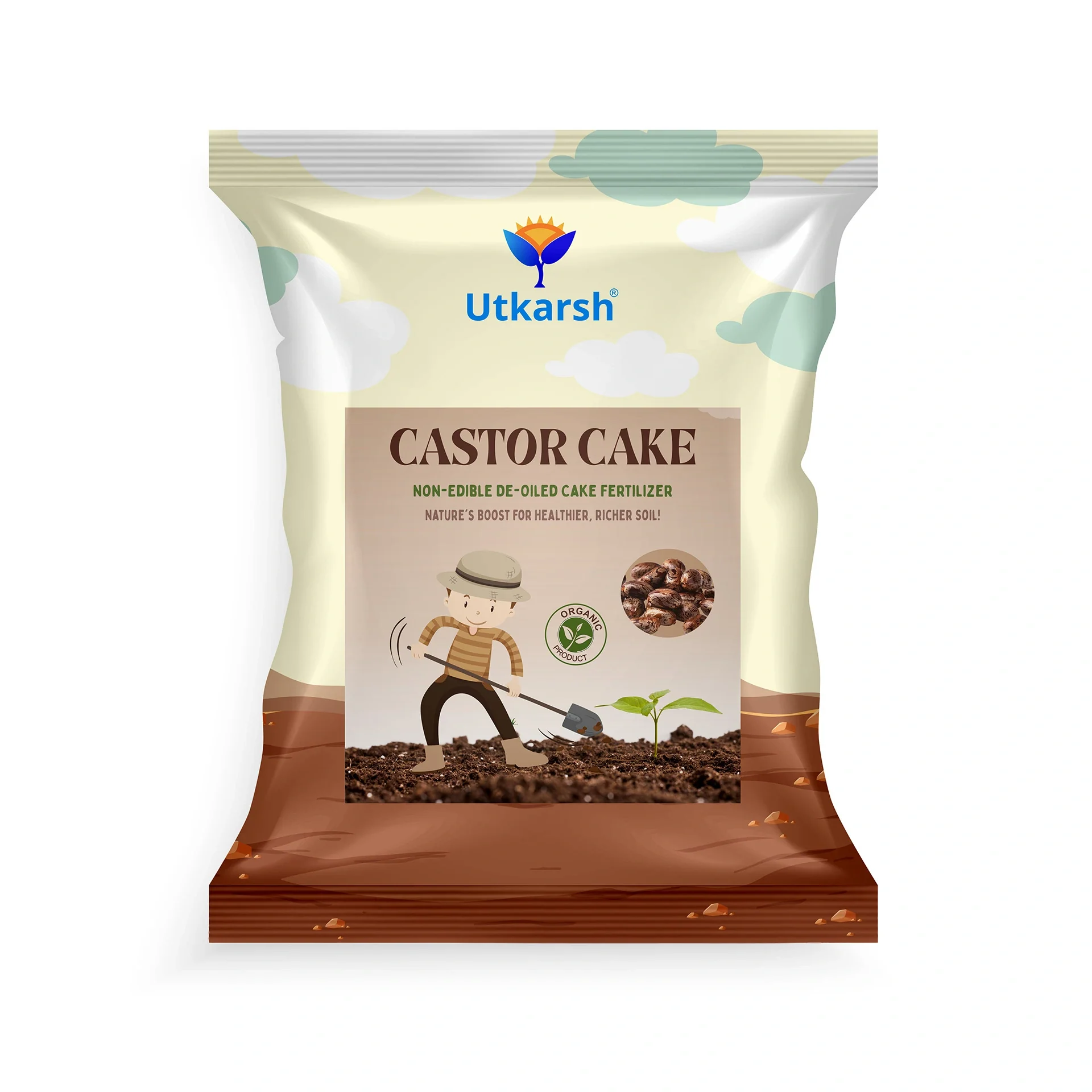 Castor Oil Cake Fertilizer for Plants | Organic Castor Khali Powder Compost for Home Garden, Manure for Flowers, Vegetables & Lawn - Image 11