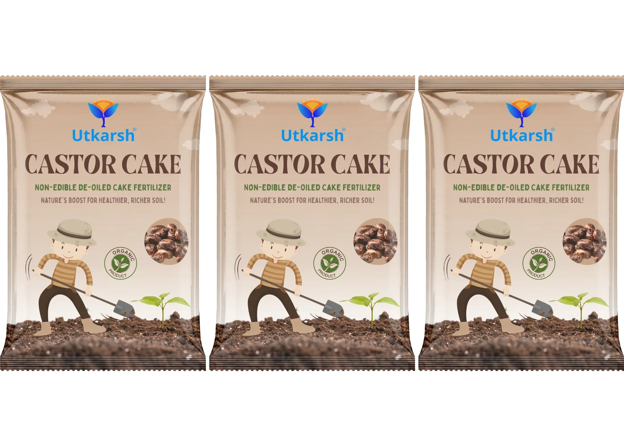 Castor Oil Cake Fertilizer for Plants | Organic Castor Khali Powder Compost for Home Garden, Manure for Flowers, Vegetables & Lawn - Image 9