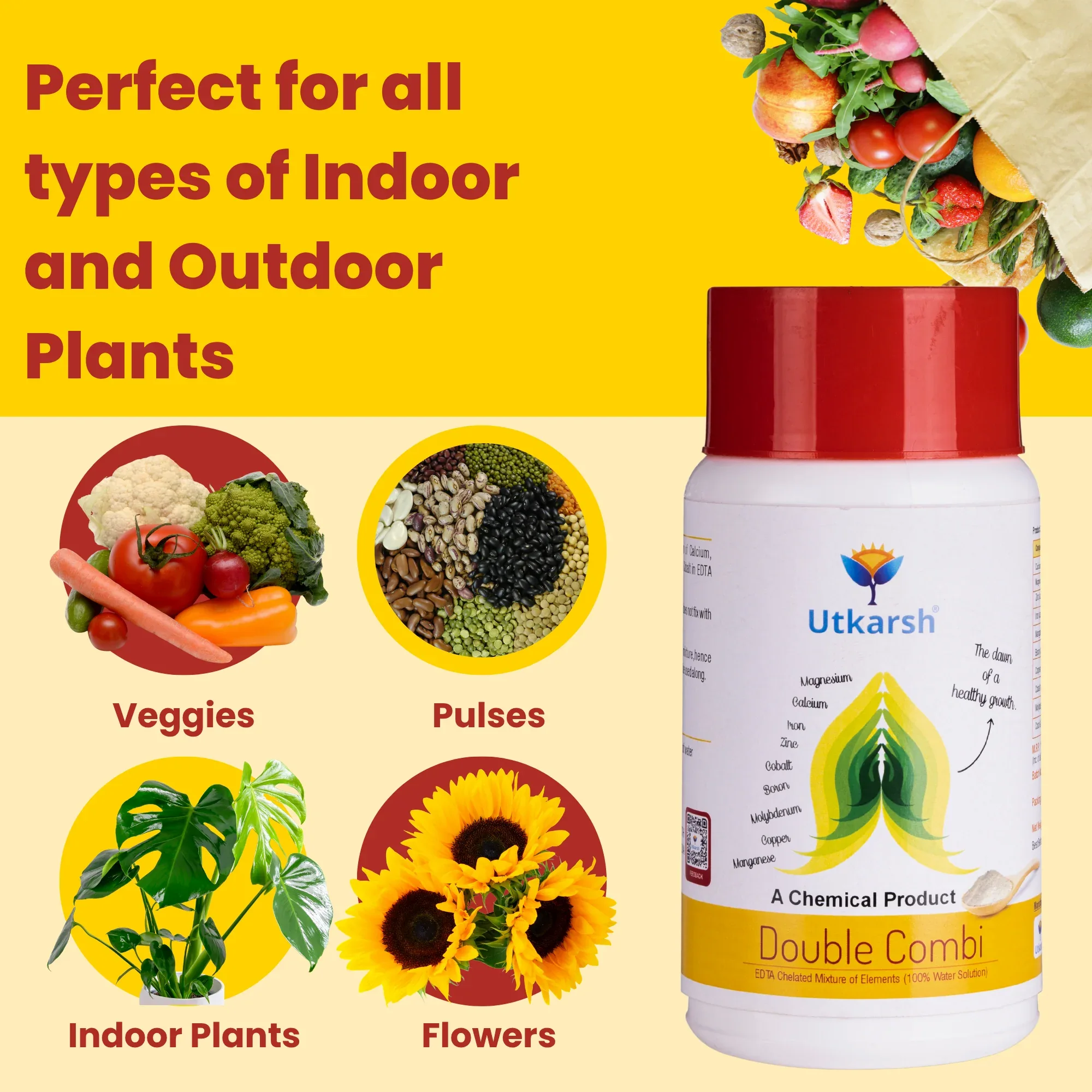 Double Combi - EDTA Chelated Mix - Calcium, Magnesium, Iron, Zinc, Boron, Copper, Cobalt, Manganese, Molybdenum (100 % Water Soluble Chemical for Foliar Spray) - Image 7