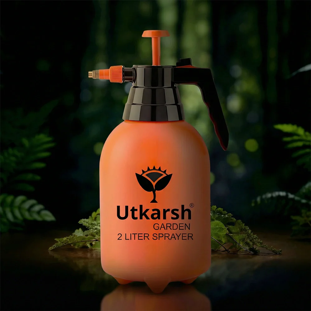 Spray Pump for Plants 2 L - Orange | Garden Sprayer with Adjustable Brass Nozzle | Plastic Water Spray Bottle for Gardening, Car & Bike Wash | Leak-Proof, Easy-Fill Water Sprayer, Pack of 1 - Image 3