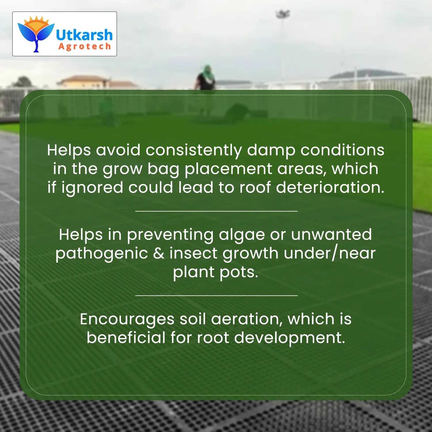 Garden Drainage Cell Mats (Thickness: 20 mm) Terrace, Kitchen, Indoor-Outdoor| Heavy-Duty, Highly Durable Polypropylene Water Drainage Mat - Image 5