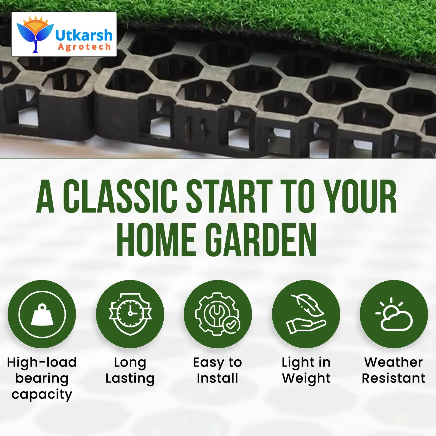 Garden Drainage Cell Mats (Thickness: 30 mm) Terrace/Kitchen Garden | Heavy-Duty, Highly Durable Polypropylene Water Drain Cell Mats for Indoor-Outdoor Home Garden - Image 7