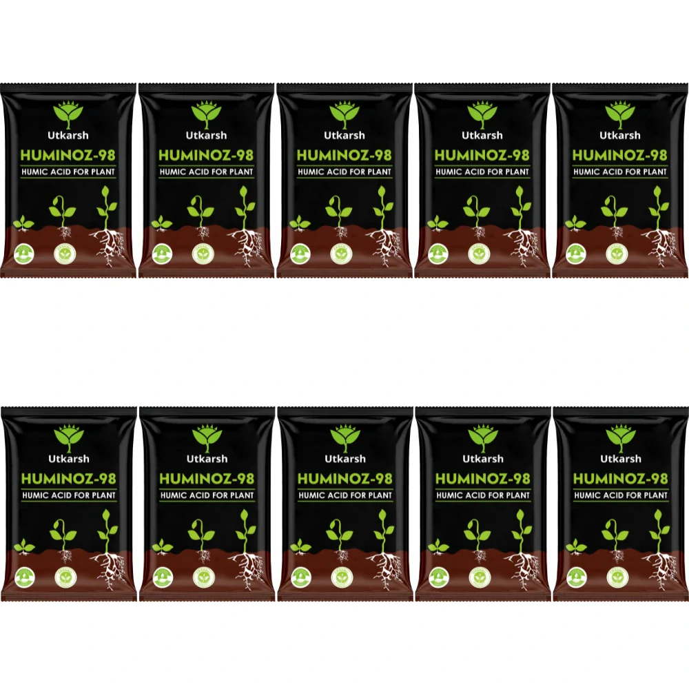 Utkarsh Huminoz-98 Humic Acid (98%) for Plants | Fertilizer for Potted Plants, Home Garden, Growth Enhancer, Soil Conditioner, Improves Root System - Image 12