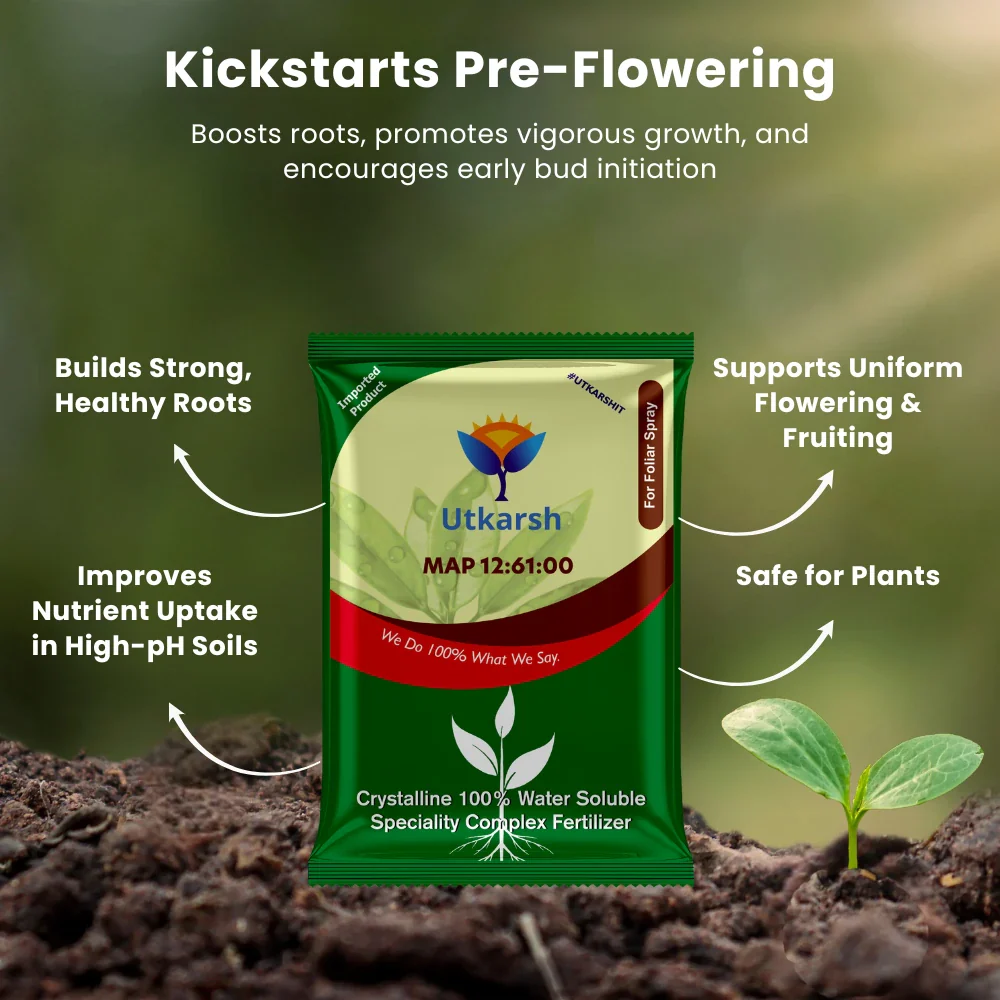 MAP 12 61 00 - Mono Ammonium Phosphate, NPK Fertilizers for Plants Growth & Home Garden | 100% Water Soluble Powder, Foliar Spray Nutrition - Image 3