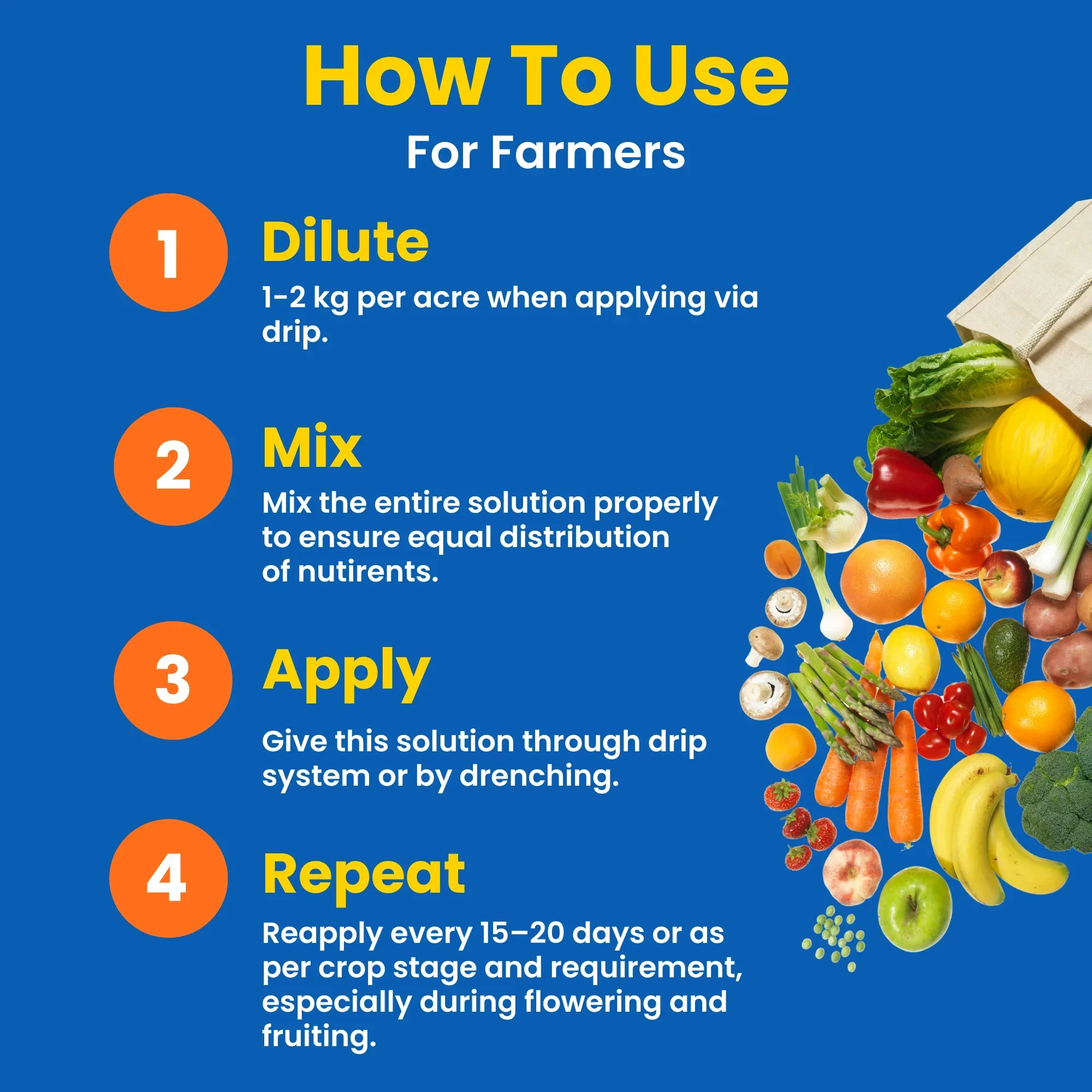 MKP 00 52 34 - Mono Potassium Phosphate, 100% Water Soluble Foliar Spray Nutrition | NPK Fertilizers for Growth, Flowering & Fruiting in Plants, Home Garden - Image 6