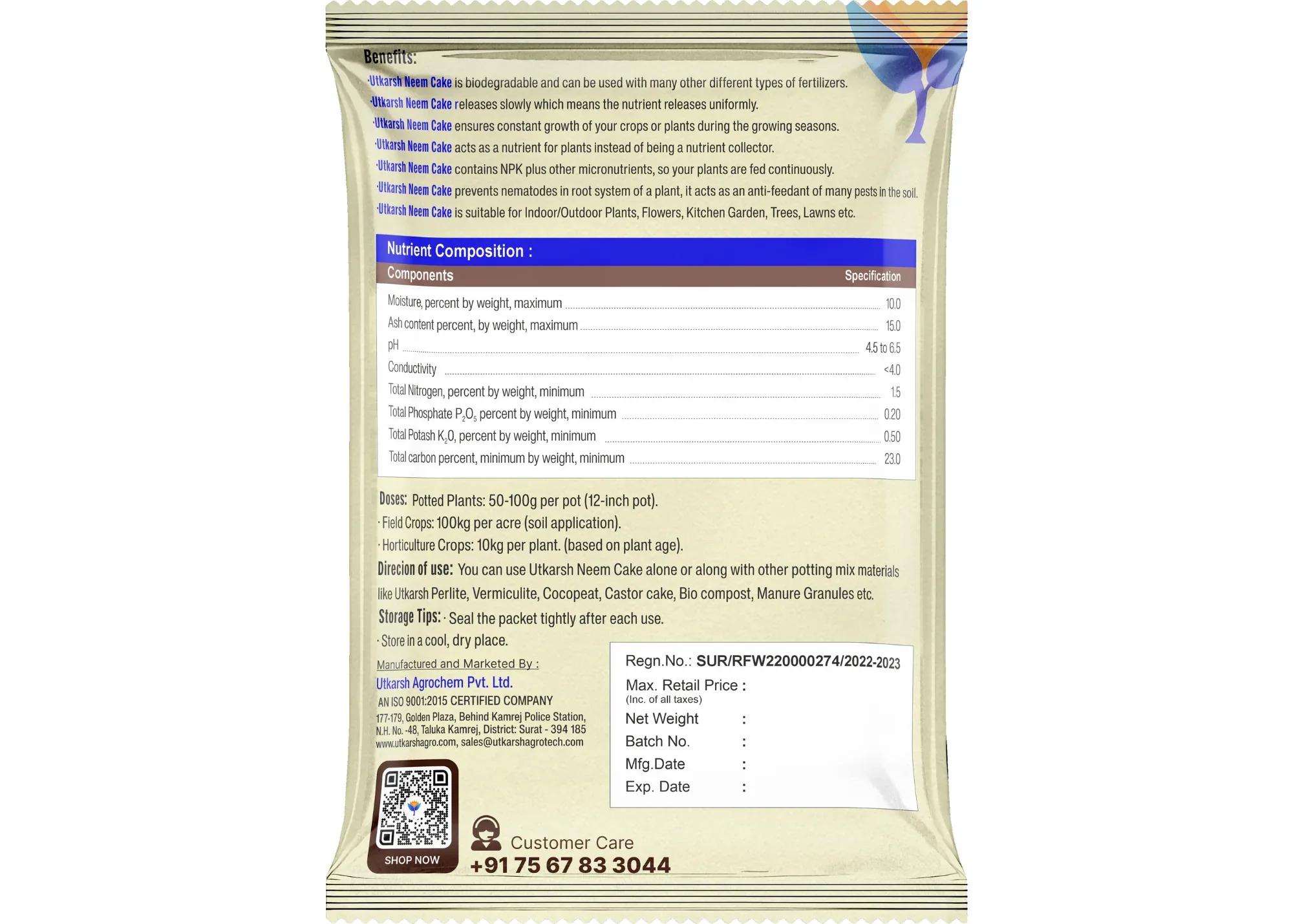 Neem Cake Powder for Plants, Organic Neem Khali Fertilizer for Home Garden, Manure for Flowers, Vegetables & Lawn - Image 8