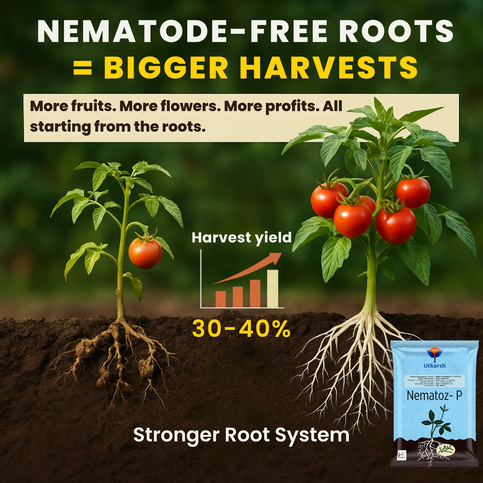 Verticillium Chlamydosporium | Pochonia Chlamydosporia 1.0% W.P 2 x 10^6 CFU/gm min. Bio Nematicides for Plants, Crops and Home Gardening - Nematoz-P - Image 3