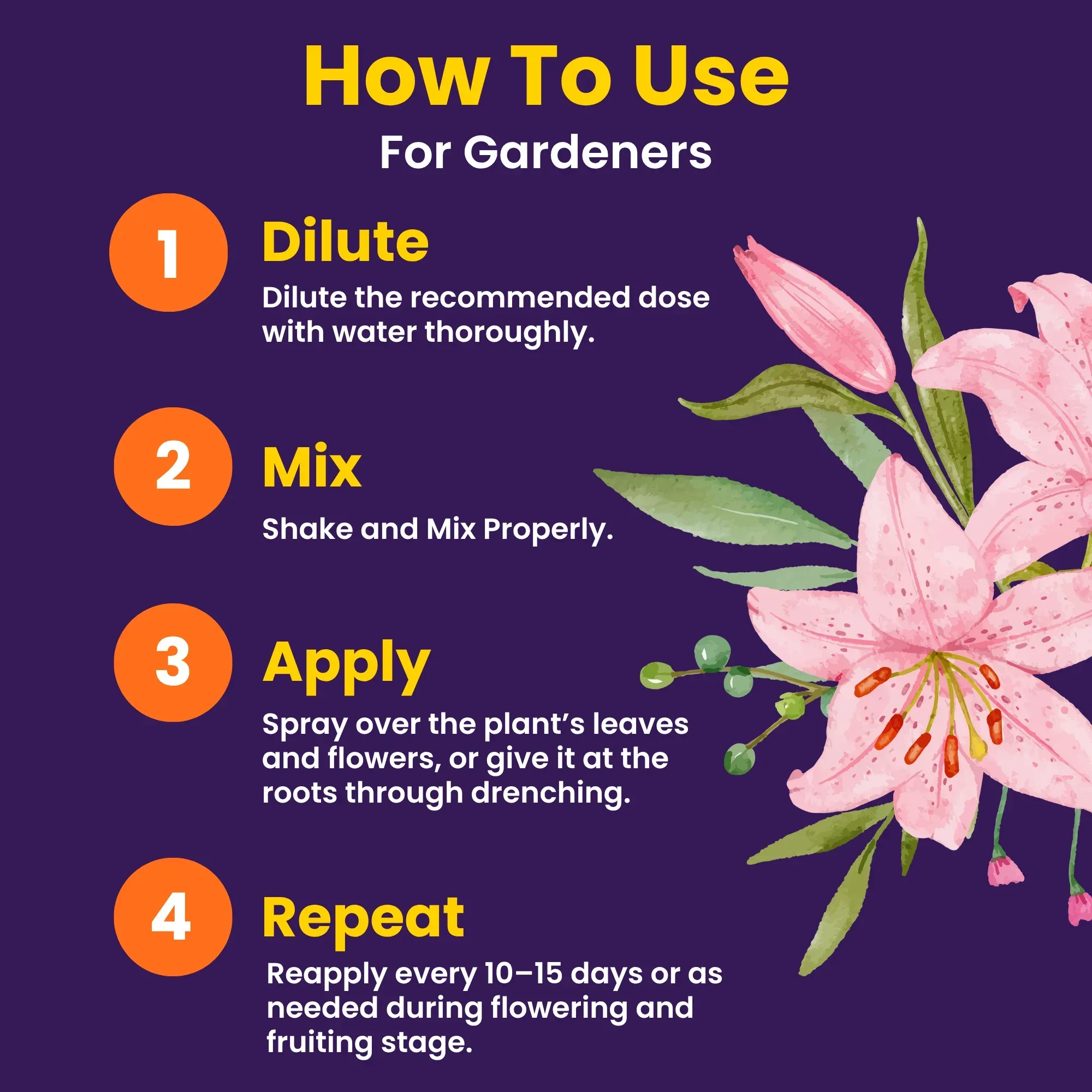 NOP 13 00 45 - Potassium Nitrate, NPK Fertilizers for Plants Growth & Healthy Home Garden | 100% Water Soluble Powder, Growth Boost for Fruits and Flowers - Image 7