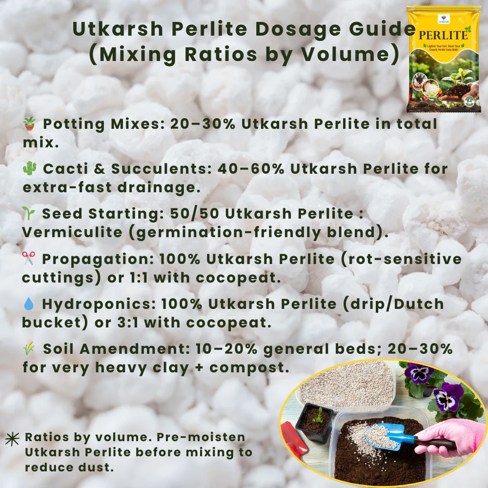 Perlite for Plants Growth, Home Terrace Garden, Indoor & Outdoor Plants, Hydroponics & Horticulture, Conditioner for Potting Soil Mix, Enhances Drainage & Aeration | Size: 2 - 7 mm - Image 7