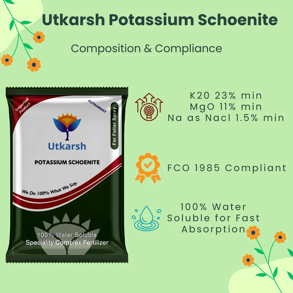 Potassium Schoenite, NPK 00 00 23 Fertilizers for Plants Growth & Home Garden | 100% Water Soluble Powder, Supplement for Fruits & Crops Yields - Image 5