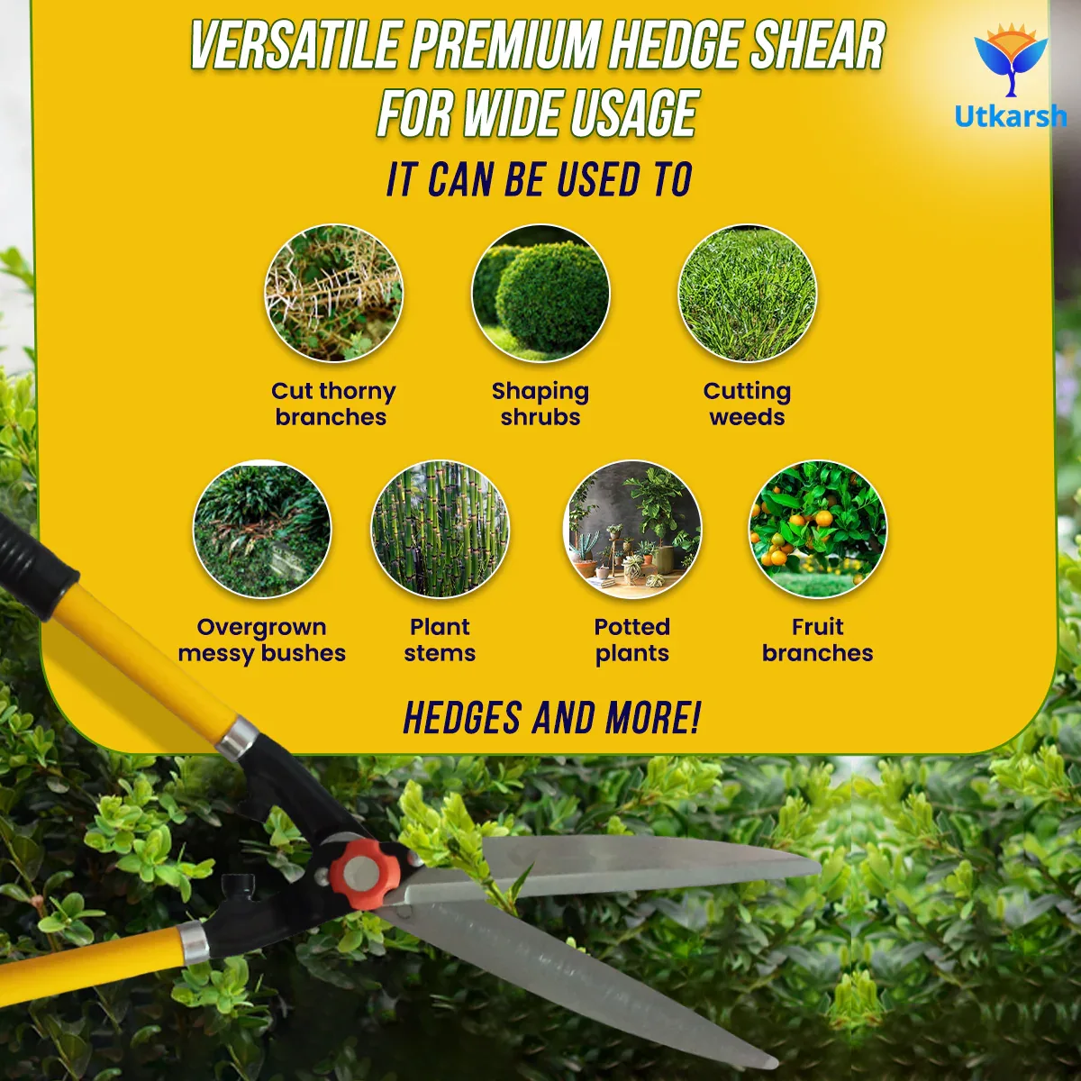 Premium Hedge Shears- 1 Pc - Image 4
