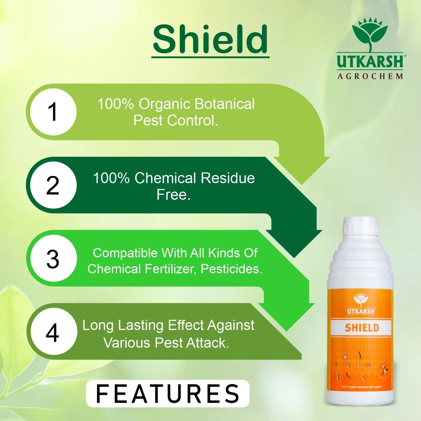 Shield | 100% Organic Botanical Pest Control, Natural Plant Protector | Compatible with all kinds of Chemical Fertilizer, Bio Pesticide and Bio Fungicide - Image 5