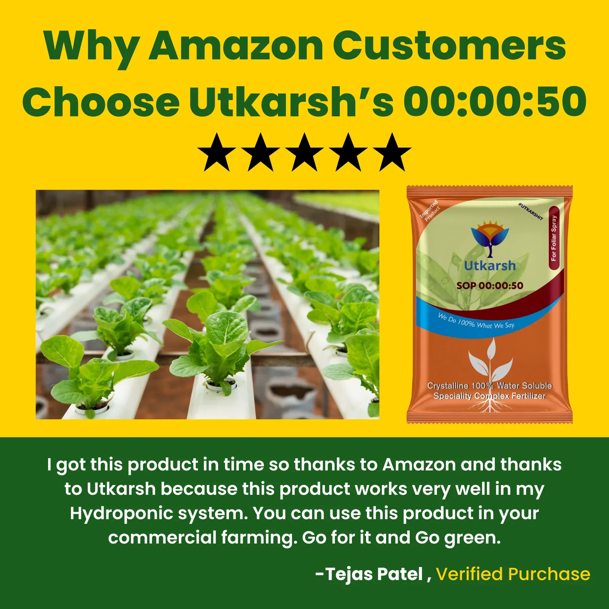 SOP 00 00 50 - Potassium Sulphate for Plants Growth, 100% Water Soluble Powder, Foliar Spray Nutrition | NPK Fertilizers for Home Garden & Crops - Image 9