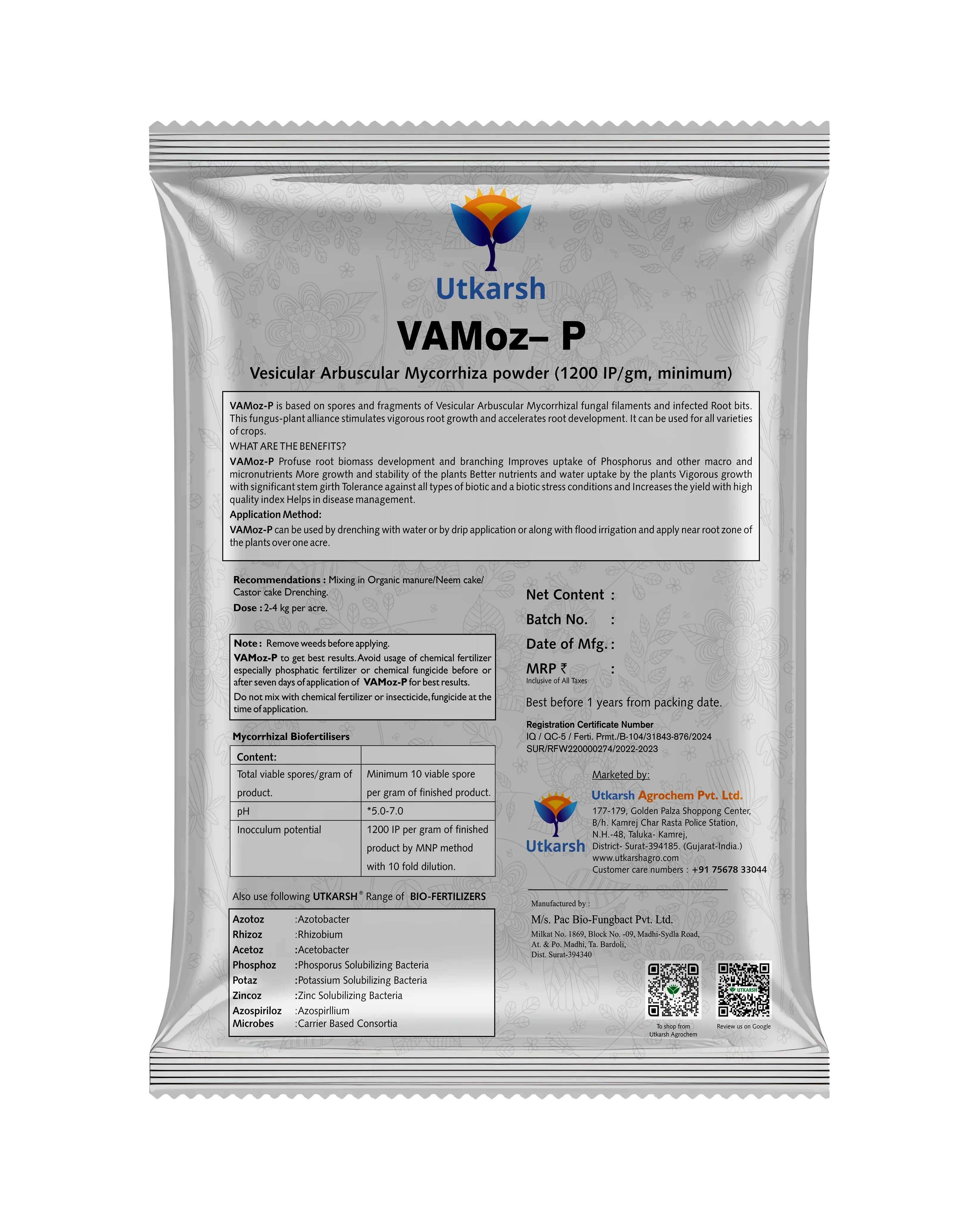 Mycorrhiza with 100 IP/gm, Bio Fertilizers for Healthy Plants, Vigorous Stem Girth, Enhances Nutrient Absorption, Water Uptake & Soil Aeration | VAMoz-P - Image 6