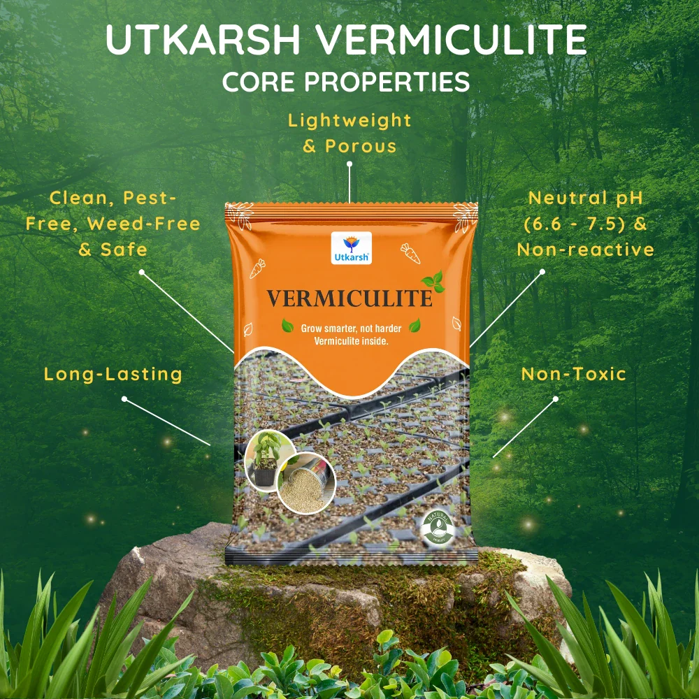 Vermiculite for Home Terrace Garden, Horticulture & Hydroponics 100% Natural, Organic Potting Soil Mix Additive & Nutrient Absorption | Size: 1 - 6 mm - Image 3