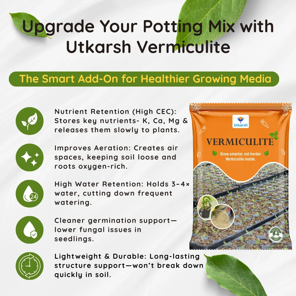 Vermiculite for Home Terrace Garden, Horticulture & Hydroponics 100% Natural, Organic Potting Soil Mix Additive & Nutrient Absorption | Size: 1 - 6 mm - Image 4
