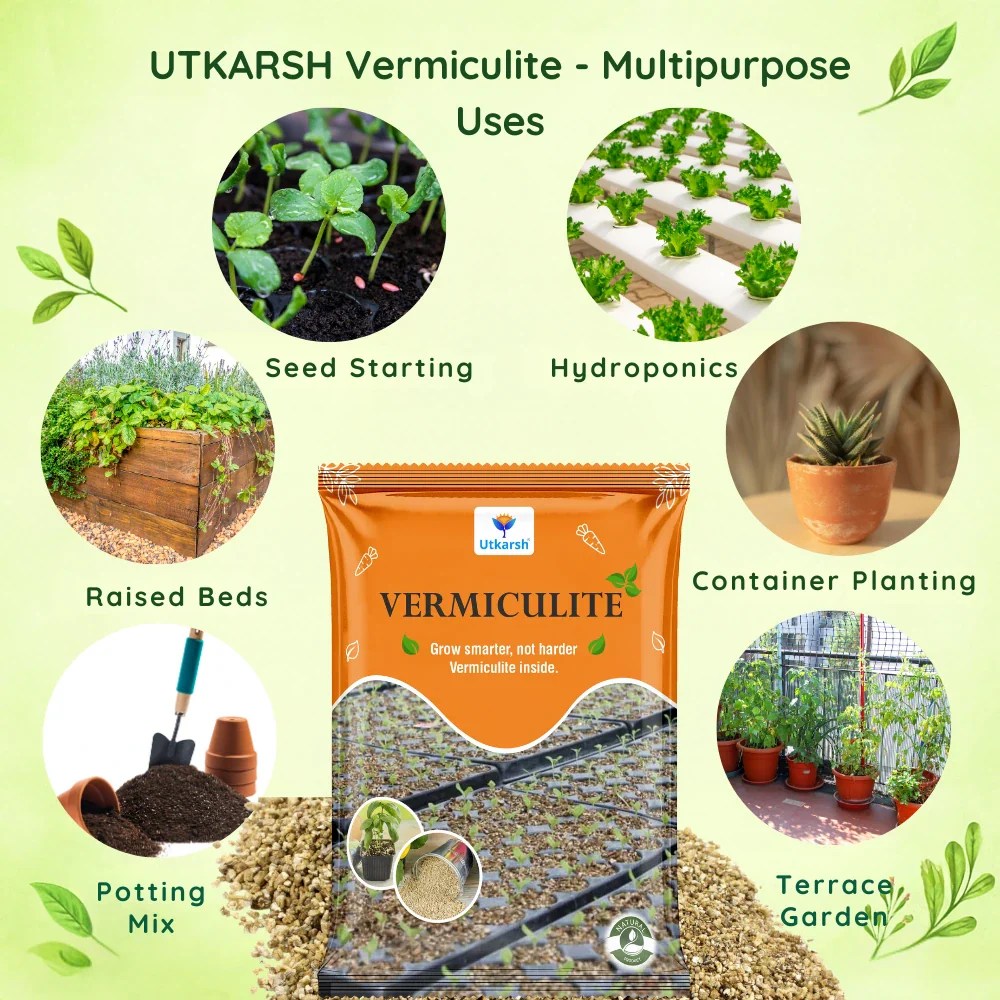 Vermiculite for Home Terrace Garden, Horticulture & Hydroponics 100% Natural, Organic Potting Soil Mix Additive & Nutrient Absorption | Size: 1 - 6 mm - Image 8