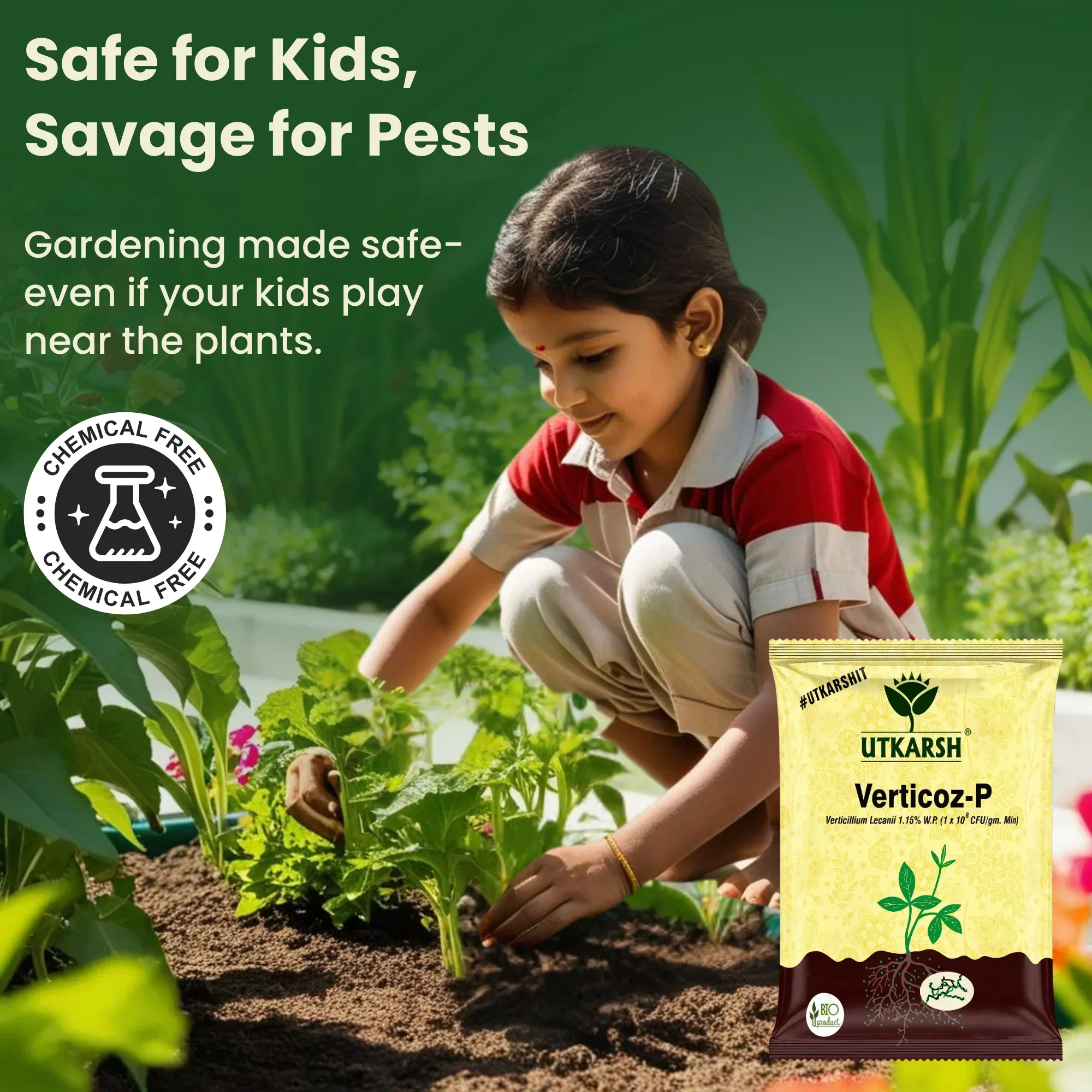 Verticillium Lecanii 1.15% W.P. 1 x 10 ^ 8 CFU/gm min. Bio Insecticides for Plants, Crops and Home Gardening - Verticoz-P - Image 3