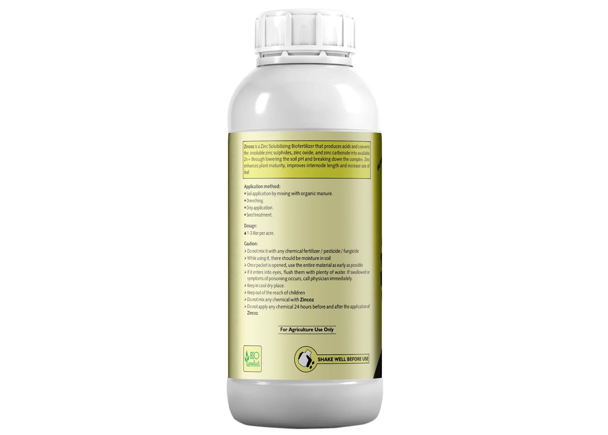 Zinc Solubilizing Microbes, Liquid Bio Fertilizer for Plants Growth, Increases Leaf Size & Promotes Healthy Green Foliage of Plants & Internode Length | Zincoz - Image 6