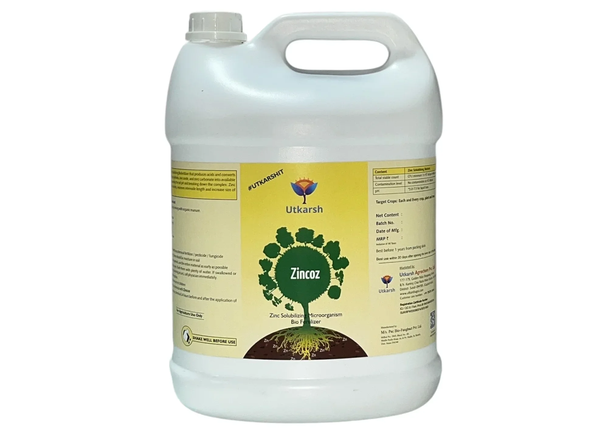 Zinc Solubilizing Microbes, Liquid Bio Fertilizer for Plants Growth, Increases Leaf Size & Promotes Healthy Green Foliage of Plants & Internode Length | Zincoz - Image 8