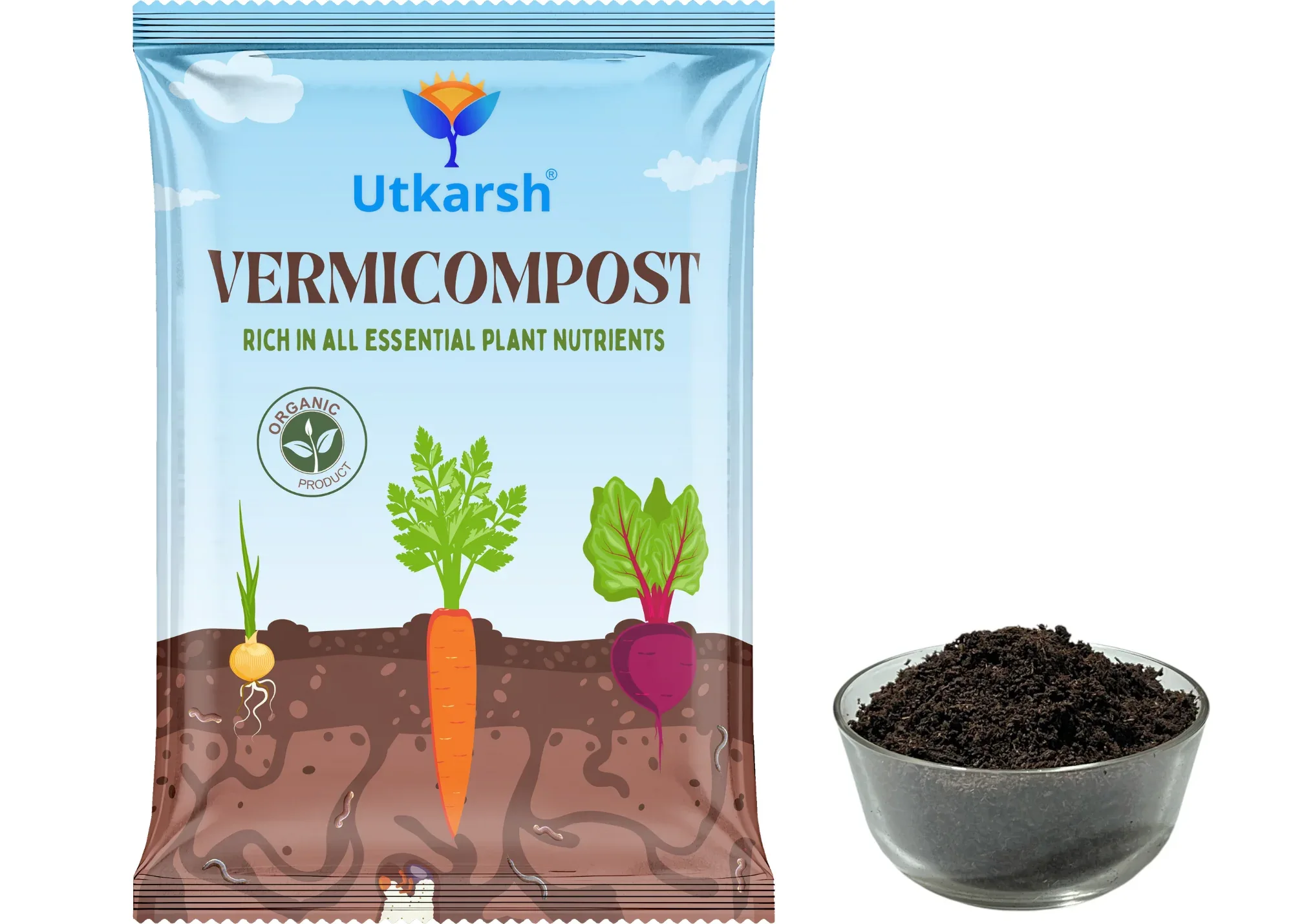 Vermicompost, 100% Natural Organic Fertilizer Manure for Plants, Nutrient Rich Compost for Home Garden, Ideal for All Gardening Use, Improves Plant Health, Water Retention & Soil Quality - Image 10