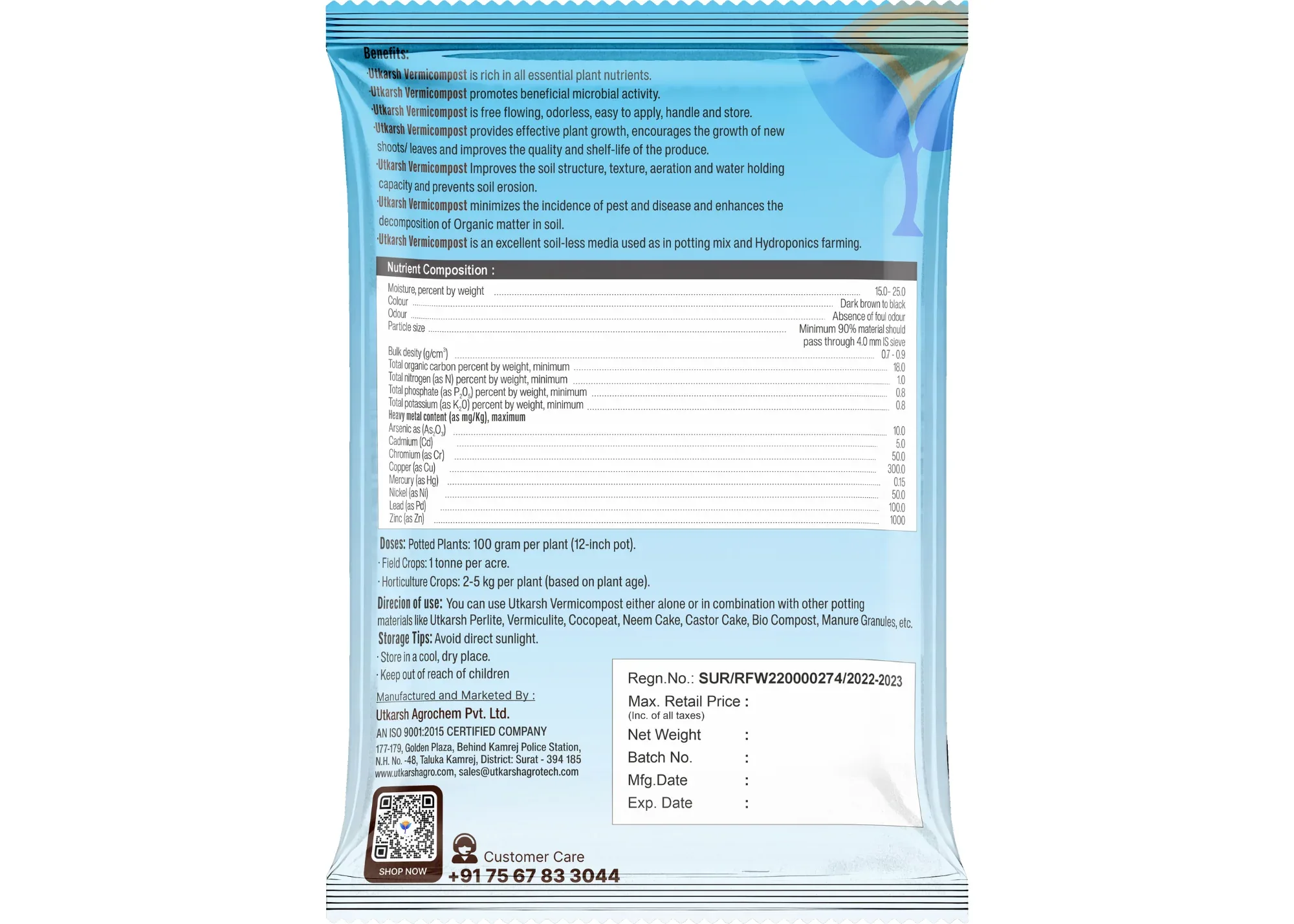 Vermicompost, 100% Natural Organic Fertilizer Manure for Plants, Nutrient Rich Compost for Home Garden, Ideal for All Gardening Use, Improves Plant Health, Water Retention & Soil Quality - Image 9